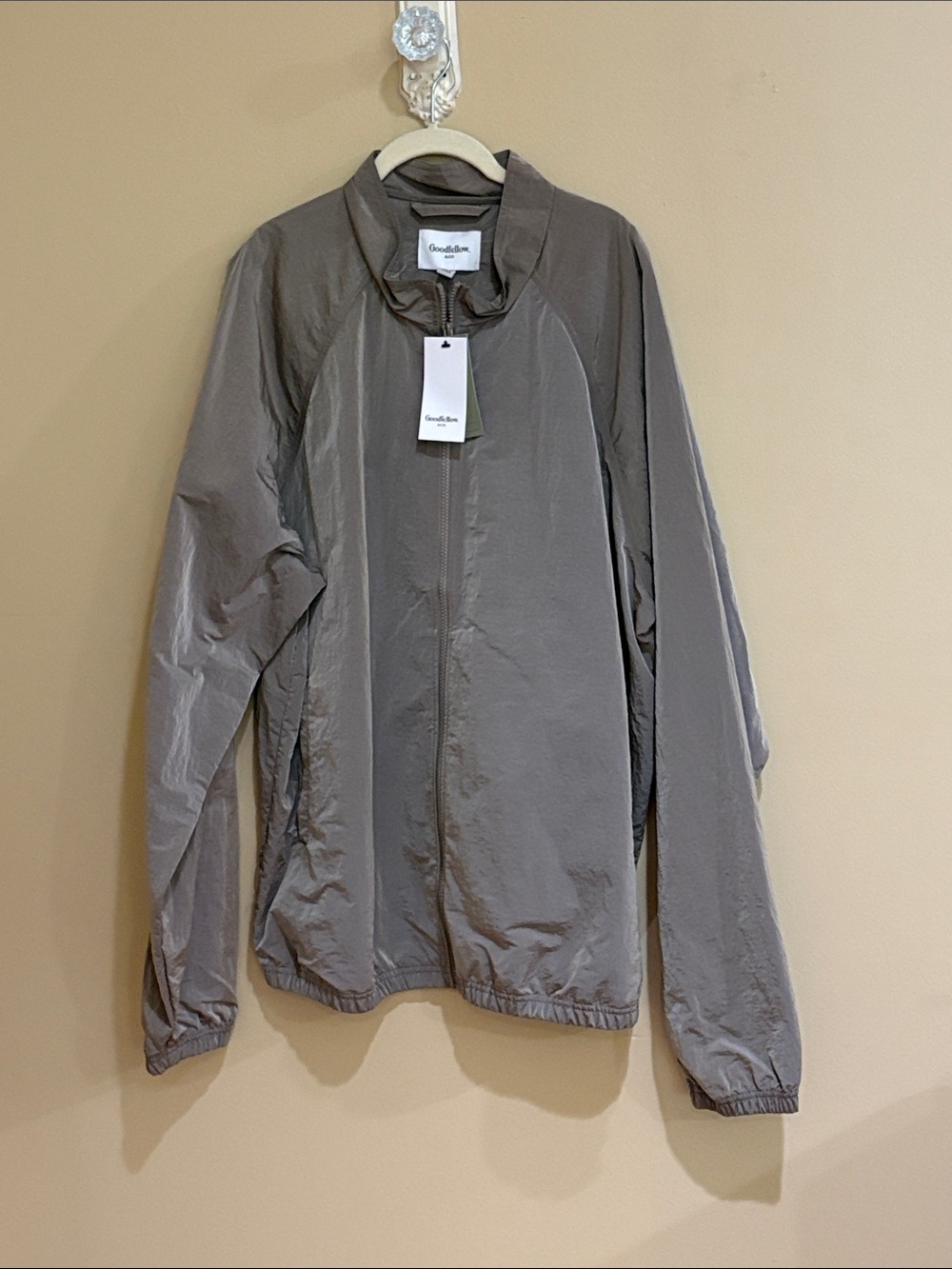 Goodfellow & Co Taupe Zip-Front Windbreaker